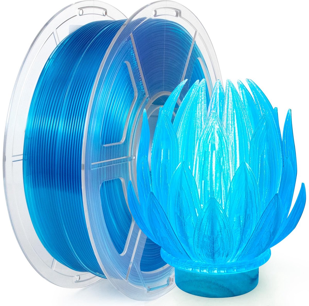 IMPERATORIS® PLA 3D Printer Filament - Printfilament - Eenvoudig Printen - 1.1 kg - Heldere luchtblauw