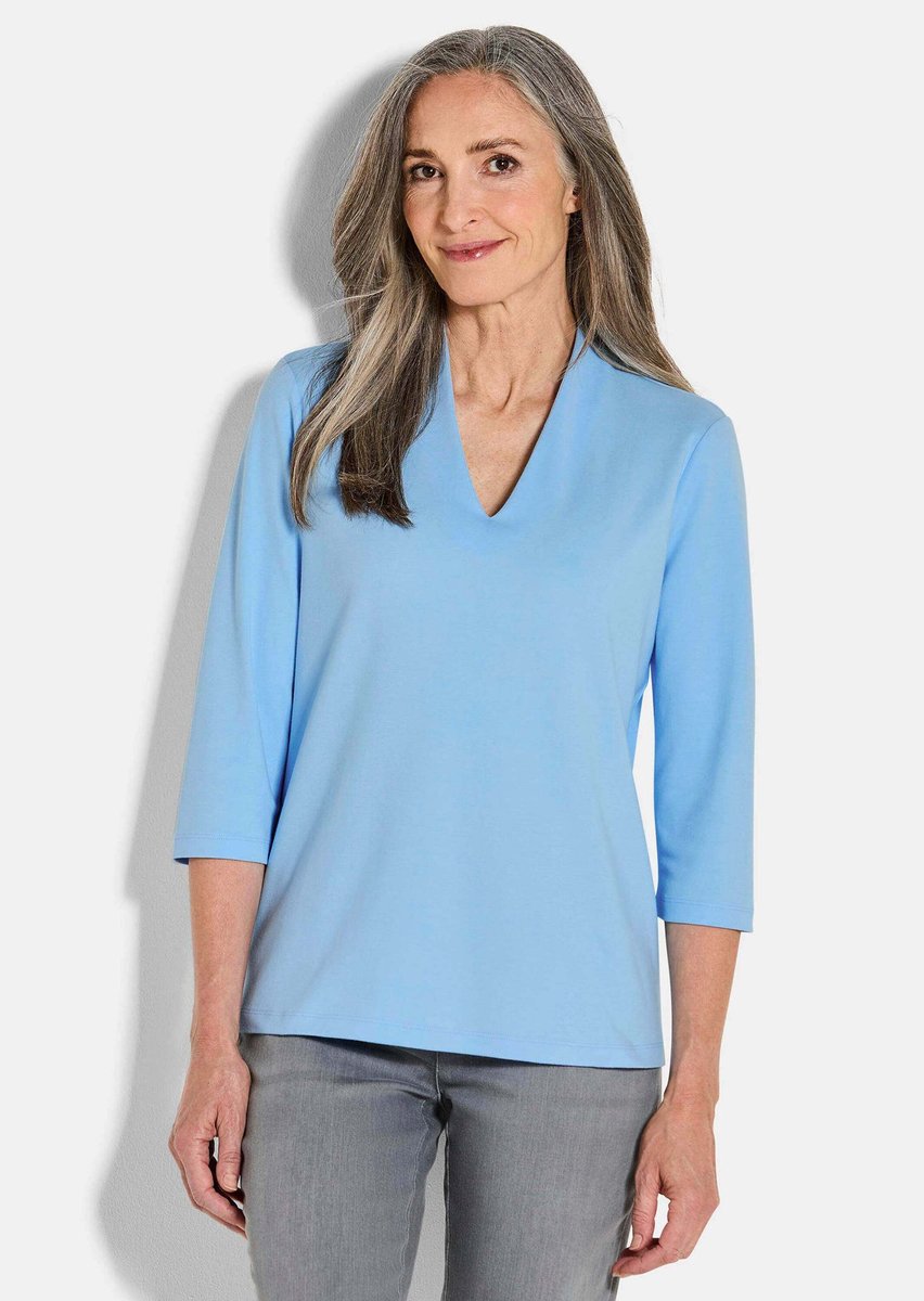 Goldner Shirt Elegante basic shirt met V-hals