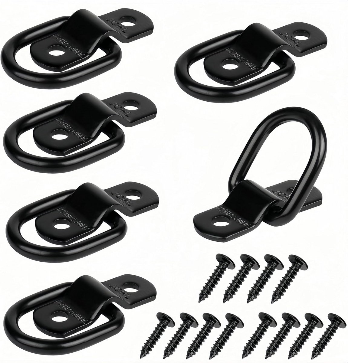6x Robuuste D-Ankerringen voor Aanhangers en Bevestiging | Hoge Belasting 1088 kg