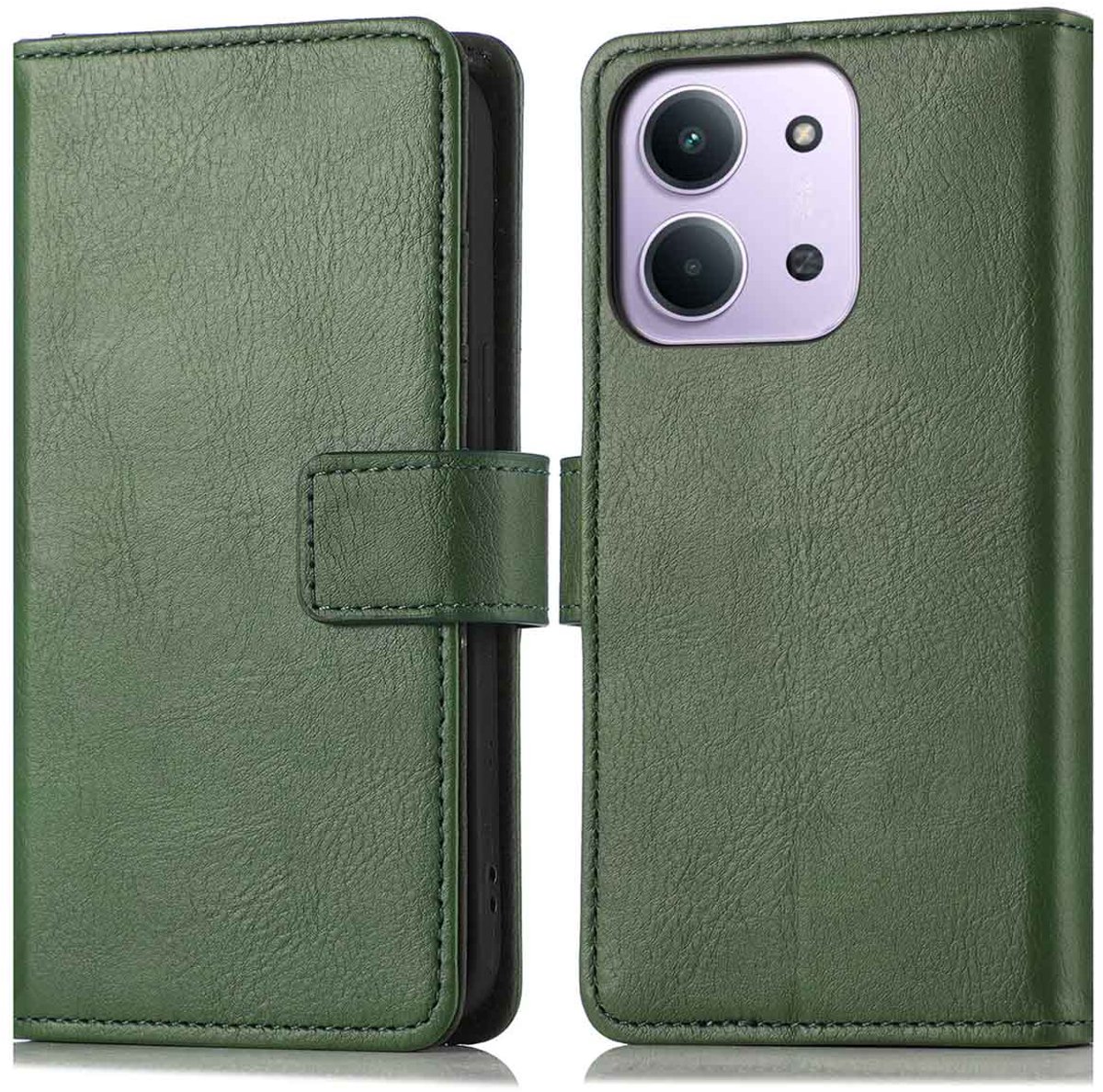 imoshion Hoesje - Geschikt voor Xiaomi Redmi 15C (5G) - Luxe Bookcase - Groen