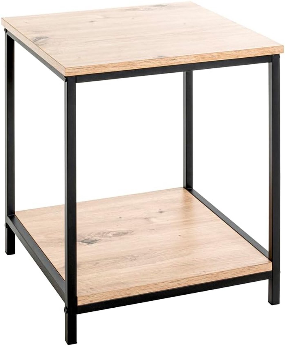 Moderne Bijzettafel Zwart Eiken MDF - 40x50 cm