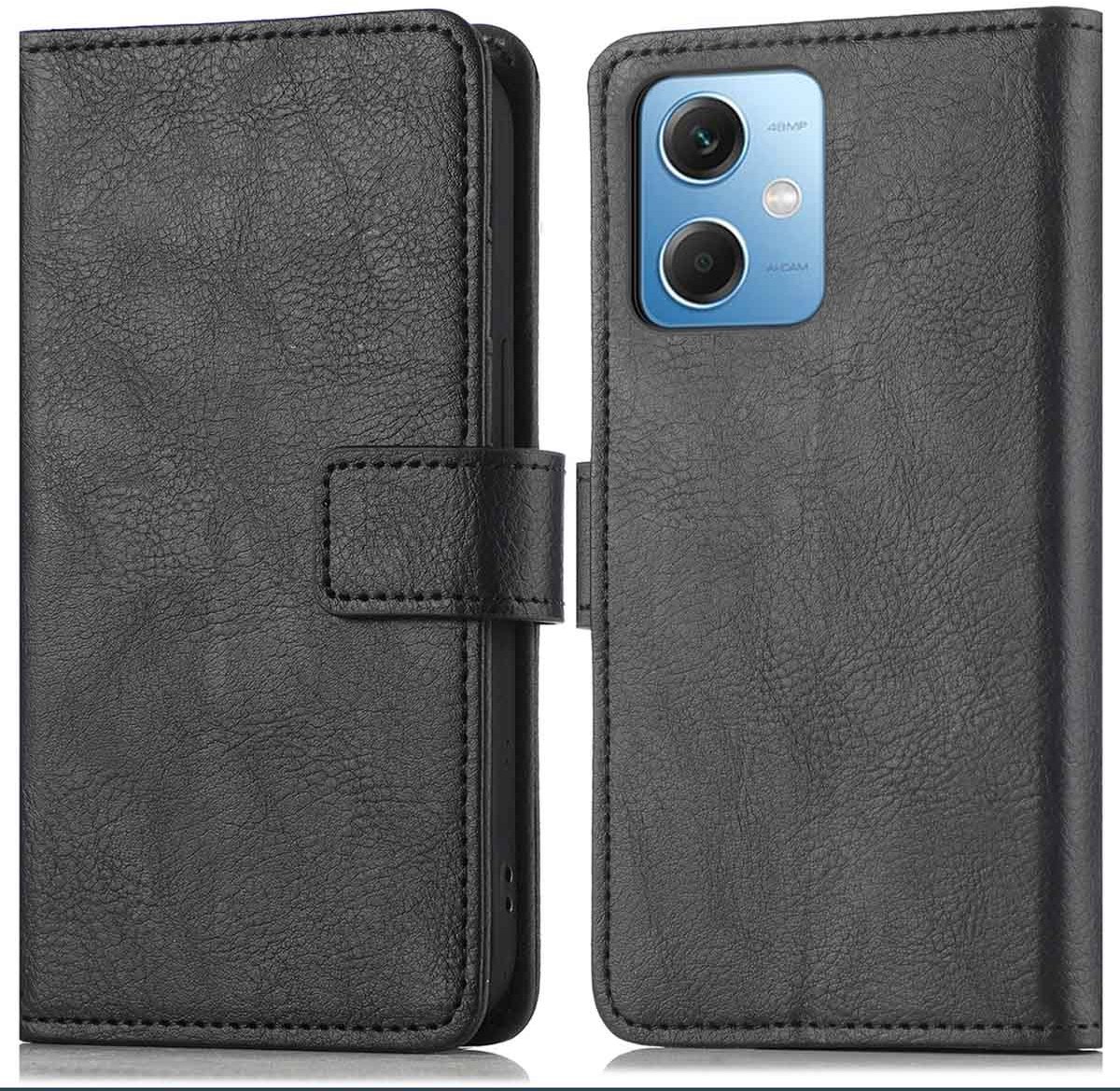 imoshion Hoesje - Geschikt voor Xiaomi Redmi Note 12 - Luxe Bookcase - Zwart