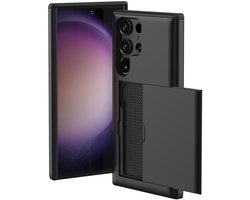 imoshion Hoesje met Pasjeshouder - Geschikt voor Samsung Galaxy S23 Ultra - Zwart