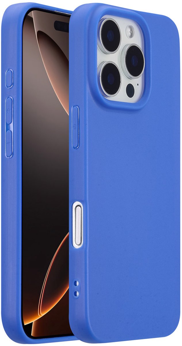 imoshion Hoesje - Geschikt voor Apple iPhone 16 Pro - Color Backcover - Cobalt Blue