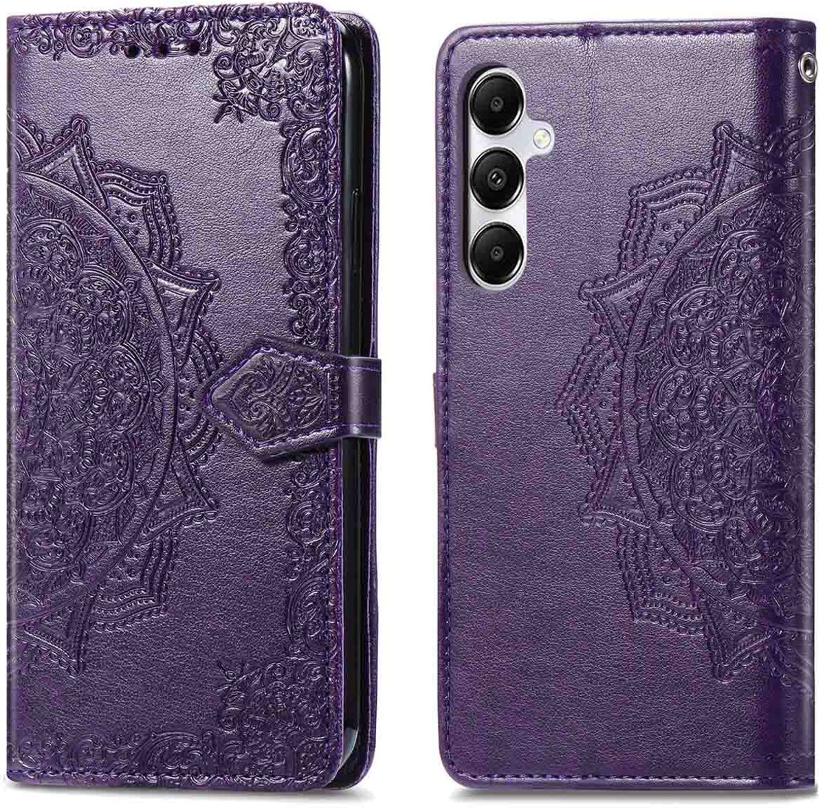 imoshion Hoesje - Geschikt voor Samsung Galaxy A55 (5G) - Mandala Bookcase - Paars