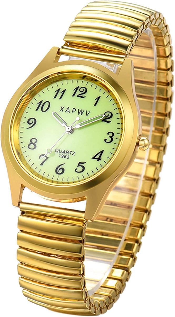 Elastisch polshorloge voor koppels - ultradun analoog quartz horloge voor mannen en vrouwen