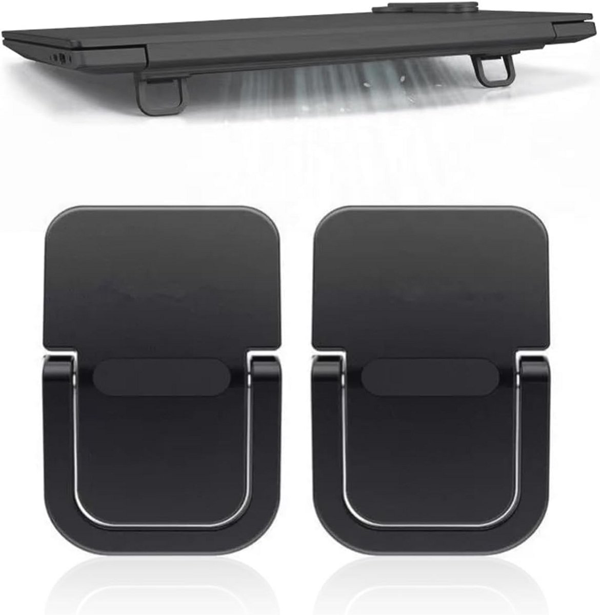 Inklapbare laptopstandaard - 2 stuks met instelbare hoogte en hoek