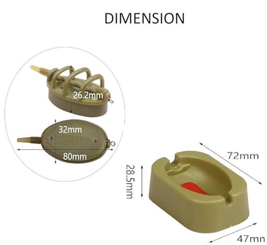 Inline Method Feeder Set voor Karpervissen - Professionele Visaccessoires 15/20/25/35 g van InLine — afbeelding 3