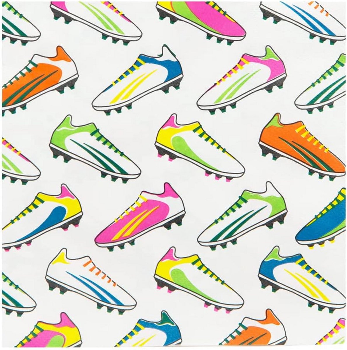 Voetbalservetten voor Feesten - 20 Papieren Servietten, 33 x 33 cm