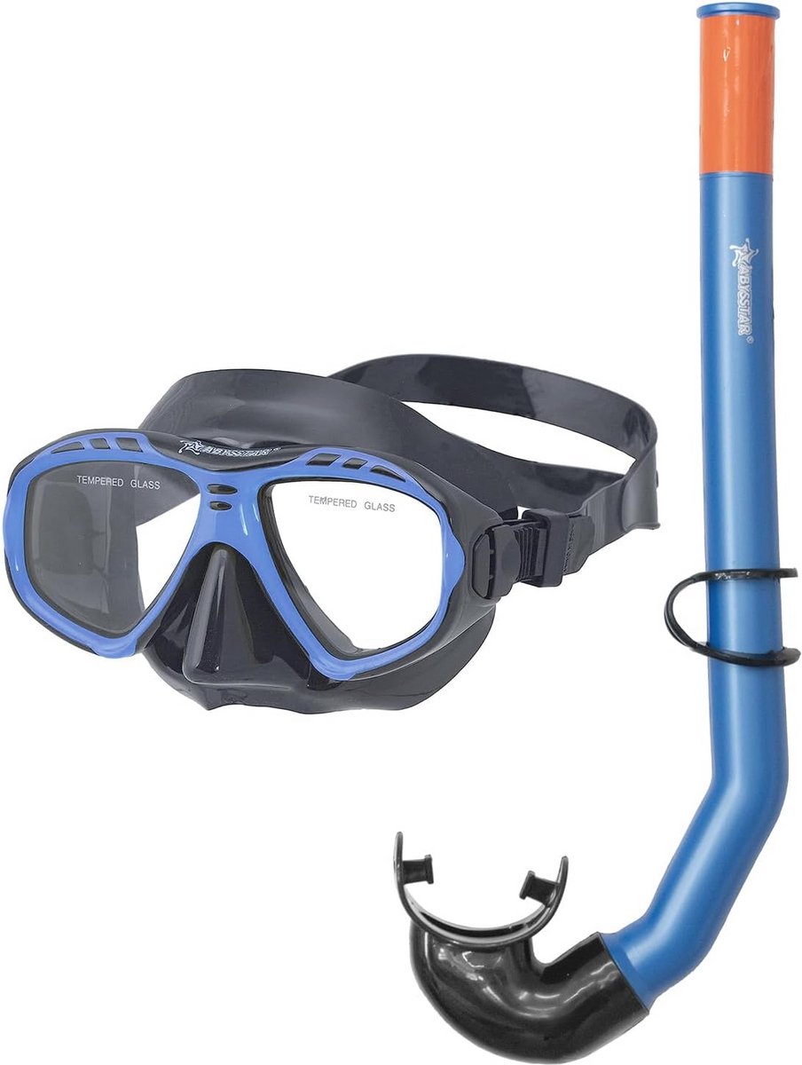 Stevig Bicolor Gezichtsmasker met Snorkel voor Hypoallergene Duikervaring