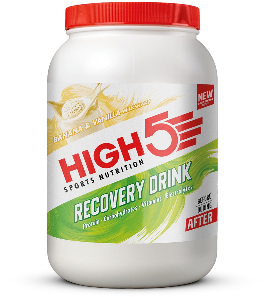 High5 - Recovery drink - 1600 gr - Banana/Vanilla - Eiwitshake - Proteïne