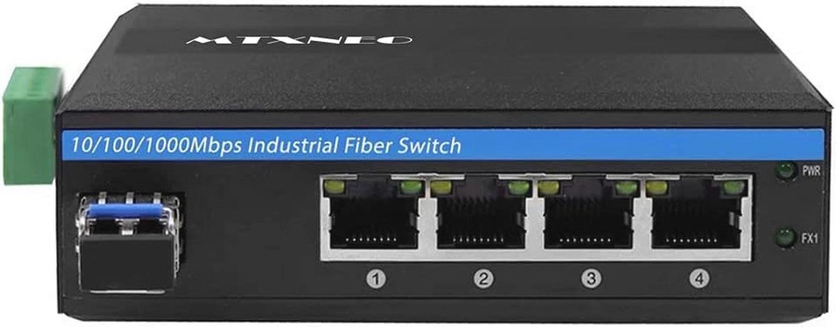 4-poorts Gigabit Ethernet POE switch met een bereik van 20 km