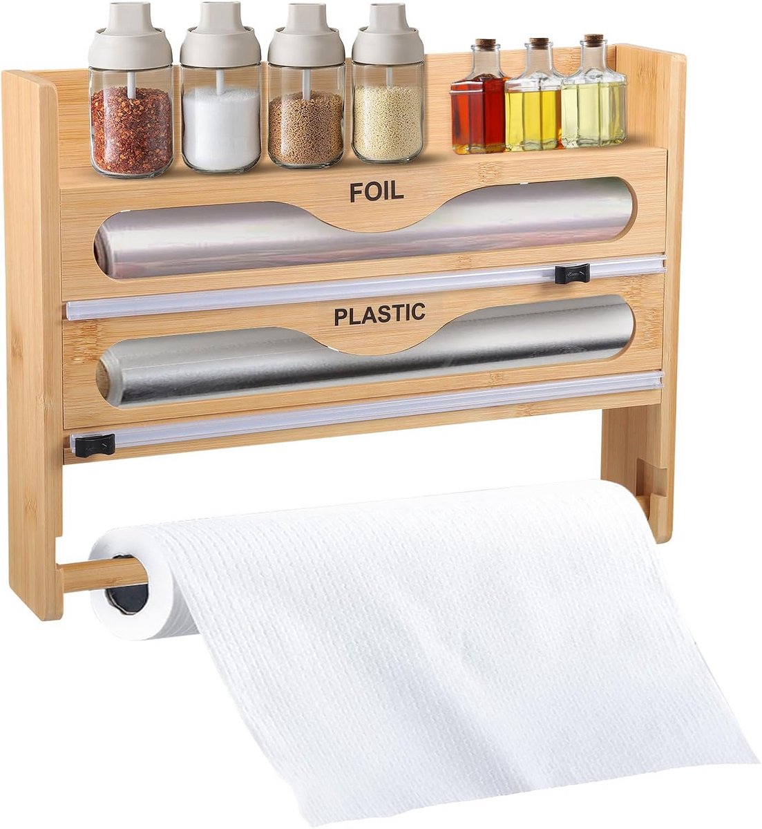 Foil Dispenser met Snijder en Keuken Organizer