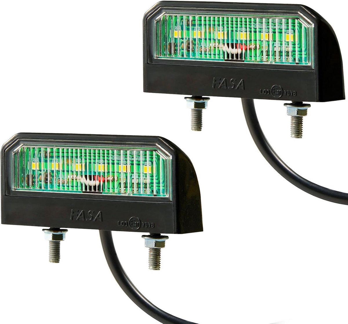 Led-nummerplaatverlichting voor aanhangers, 12V/24V, IP67 waterdicht, 2 stuks