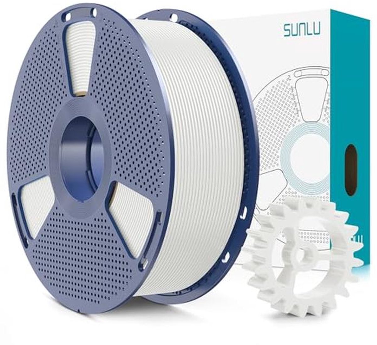 Upgrade 3D Printer Filament 1.75 mm PLA Plus - Sterk en Robuust, Wit, 1KG