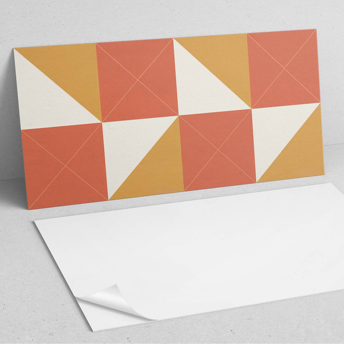 Coloray Wandpanelen Zelfklevend - Geometrische vormen in warme tinten PVC Wandpanelen - 12