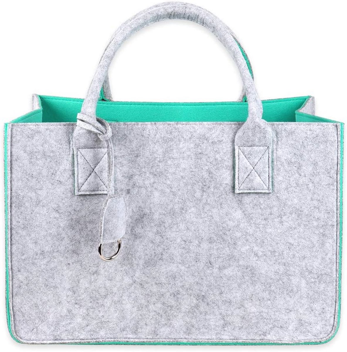 Chique vilten boodschappentas 40x27x27cm in diverse kleuren