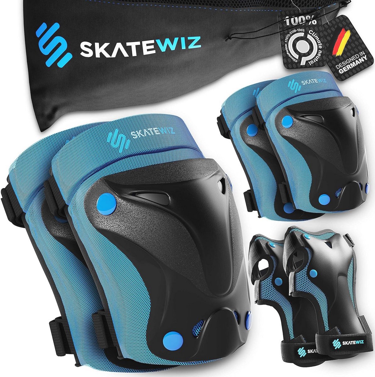 Knie- en Elleboogbeschermers voor Kinderen - Beschermingsset voor Skateboard en Inline Skaten - Maat S