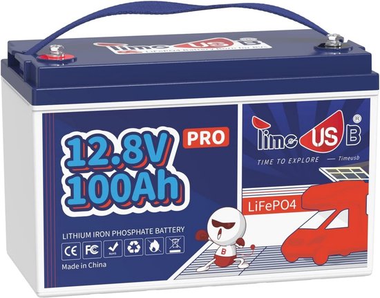 Compacte 12V 100Ah LiFePO4 Accu voor Campers en Zonne-energiesystemen