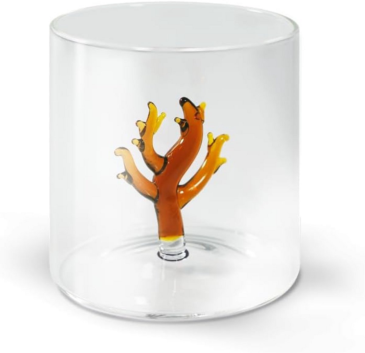 Borosilicaat Drinkglas 250 ml met Koraal Decor - Elegant Waterglas