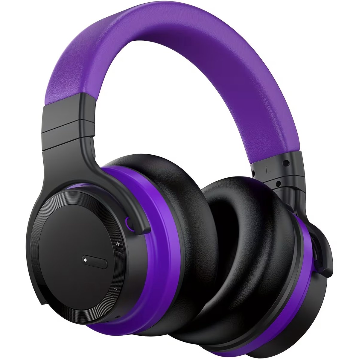 Draadloze Over-Ear Koptelefoon – Actieve Ruisonderdrukking – Diepe Bas – 30 Uur Speeltijd – Paars/Zwart