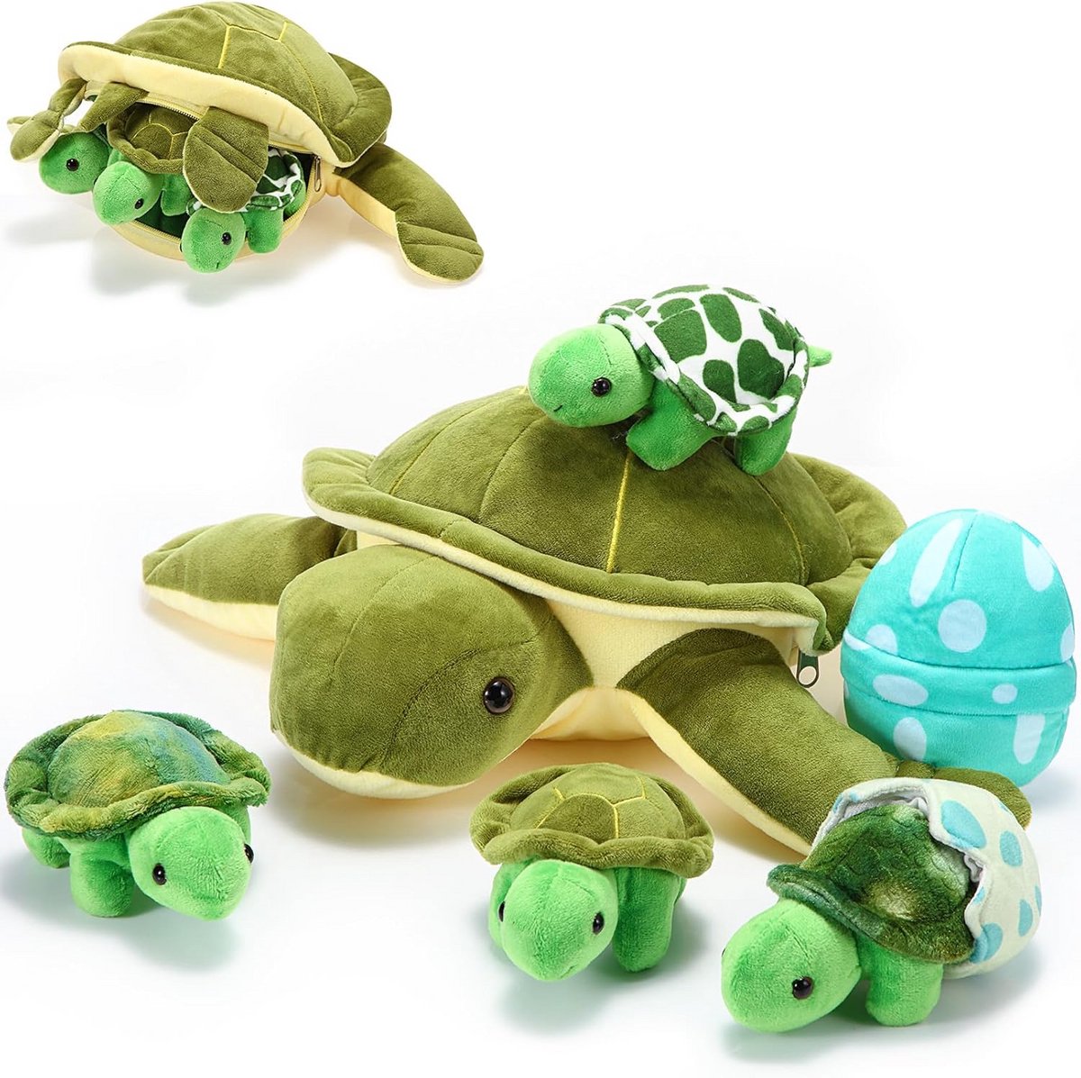 6 Delige Set Knuffeldieren - Pluche Schildpadden van 30 cm - Perfect voor Verjaardagen en Feestdagen