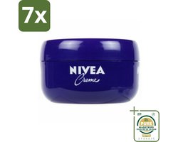 7 x NIVEA - Crème - Pot - Verzorgend - Droge Huid - Hydraterend - 200 ml - Grootverpakking - NIVEA Crème - Huidverzorging - Droge Huid - Hydraterend Crème - Gezicht Crème