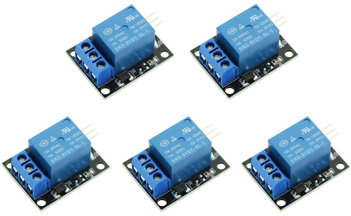 5 Stuks 5V Eén Kanaal Relais Module Voor Arduino - Perfect Voor Microcontroller Projecten