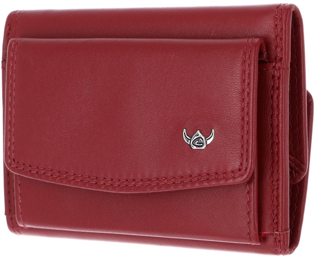 Golden Head Leren portemonnee Polo RFID Protect Minischeintasche 1314 Rot donkerrood