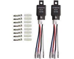 12V 40A Auto relais 4-polig met Draden - Set van 2 Stuks