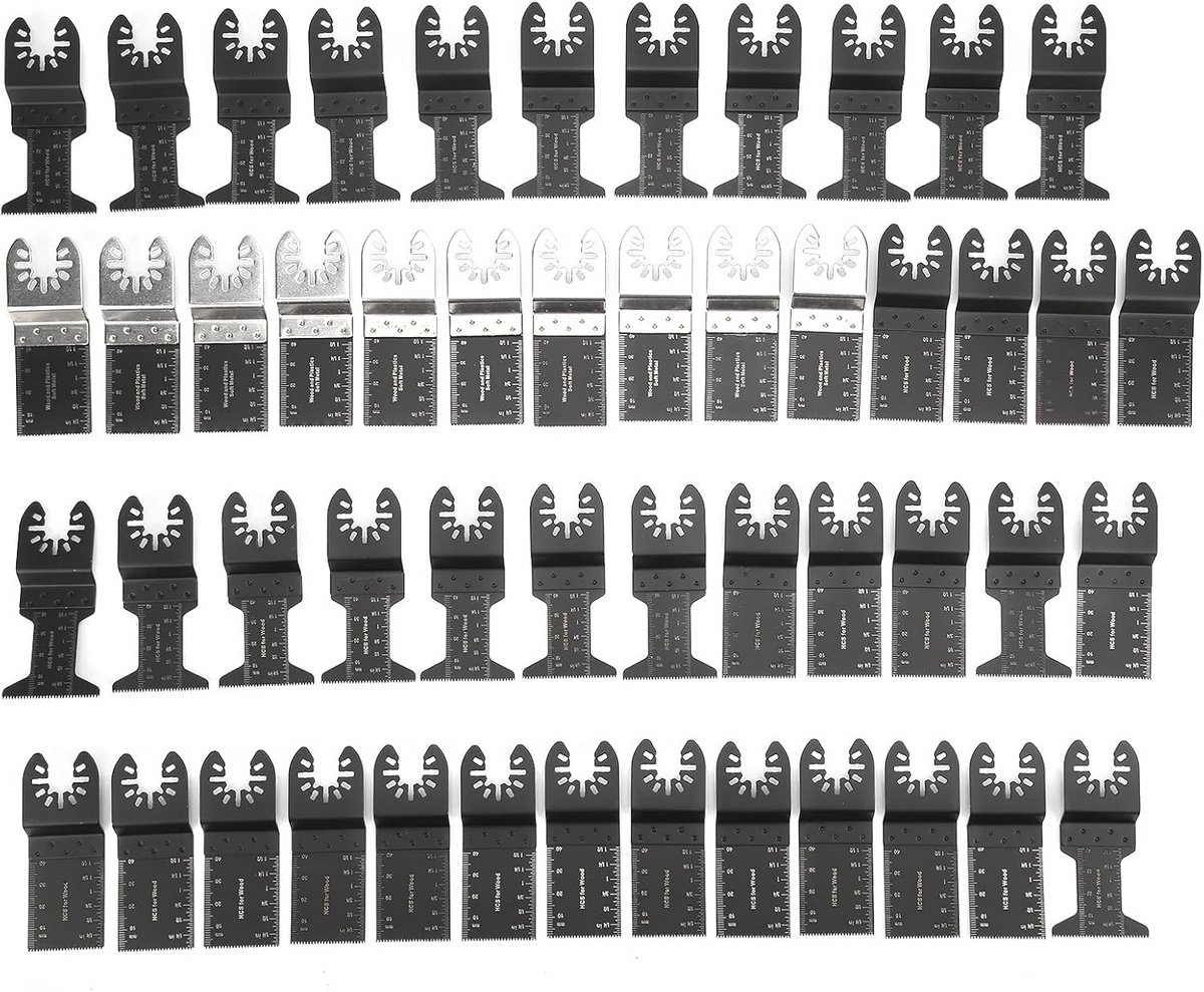 Zaagbladen 50-Delige Set - Bimetaal/Hout - Duurzaam Koolstofstaal/Roestvrij Staal - Multifunctioneel Gebruik - Precieze Sneden - Compatibel met Populaire Merken