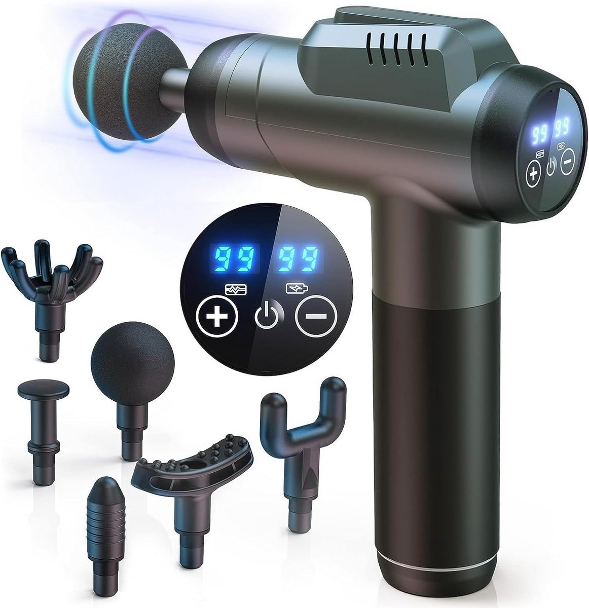 Krachtig Massagepistool met 99 Snelheden en LCD Touchscreen voor Diepe Weefselmassage
