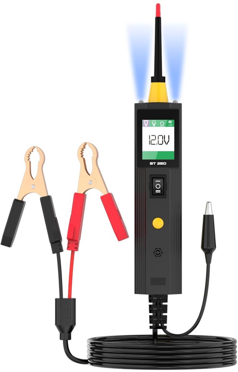 Auto Circuittester 12V 24V voor Elektrische Systemen met Zoemerfunctie en TFT-display
