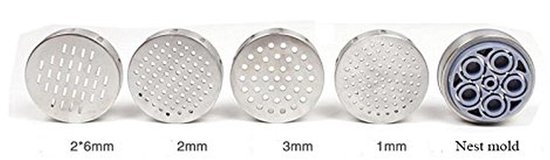 Newcreativetop Stainless Steel Hand Noodles Press Machine Pasta Maker with 5 Noodles Mould — afbeelding 2
