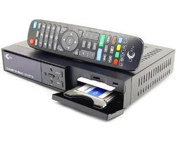 UCLAN D-Box 4K UHD comboontvanger met CI+ sleuf en kaartlezer, satellietkabel- en DVB-T2-ontvanger voor CI Plus, voor satellietschotel, kabeltelevisie en DVBT2, HDMI, Multistream + M@TEC HDMI-kabel