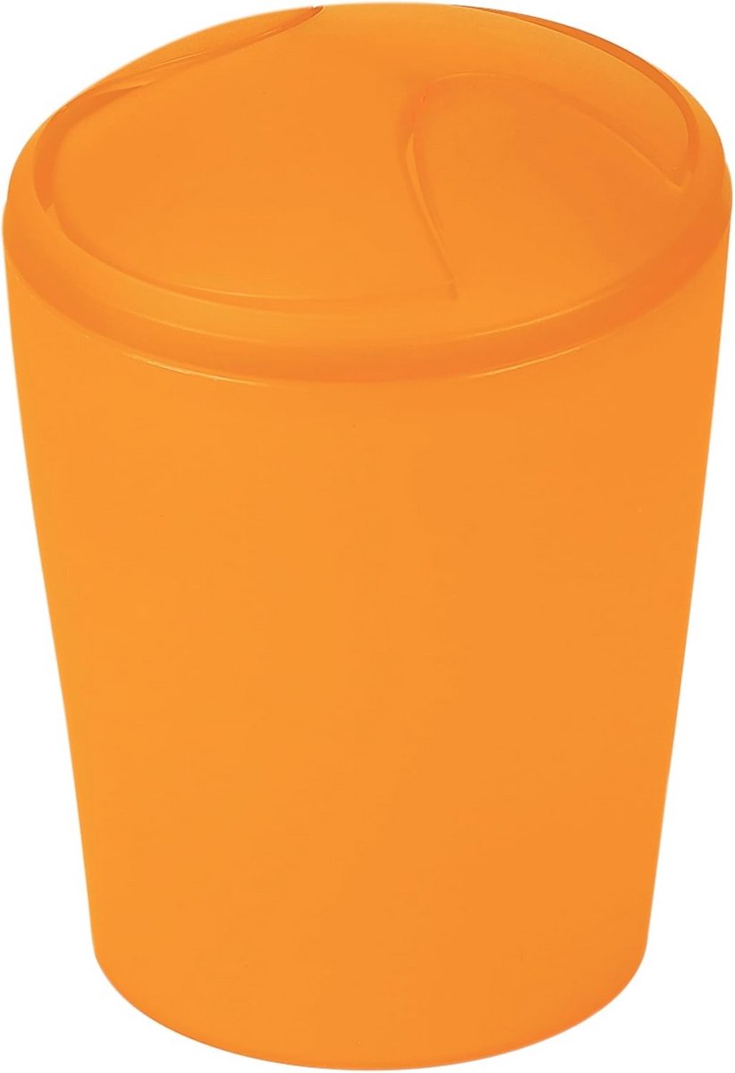 Cosmetica-emmer met schommeldeksel - 2 liter - Oranje