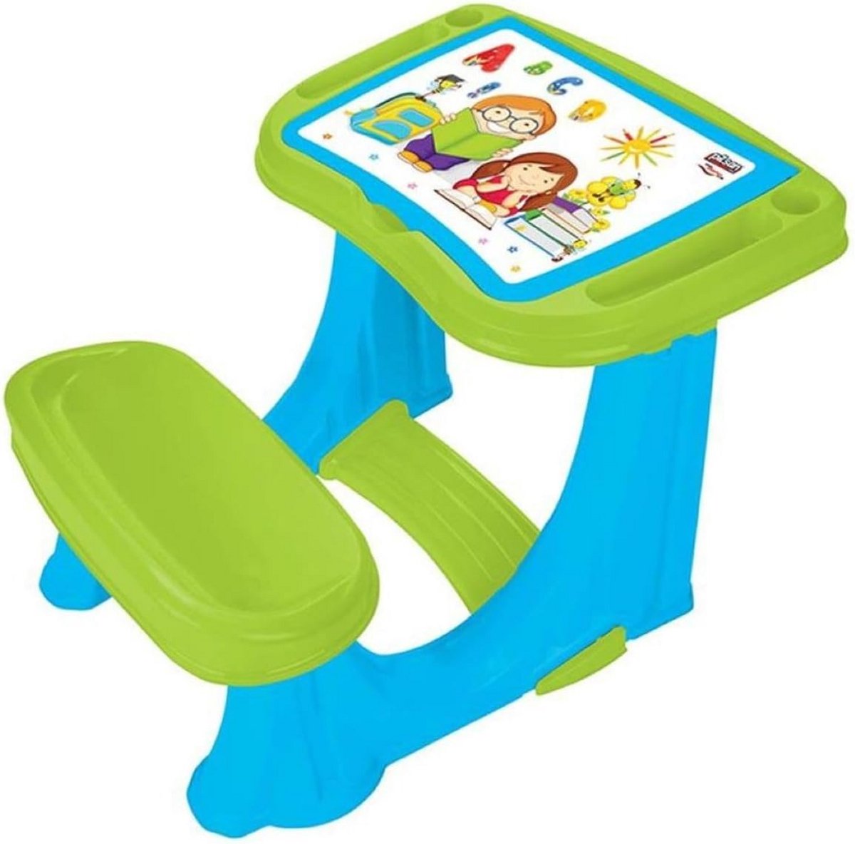 Kindertafel en Stoel Set voor Studeren en Spelen Blauw