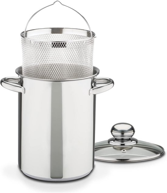 Fissler Vitavit Premium 622 412 13 090, 4 Delige Snelkookpanset Met Stoominzet En Glazen Deksel