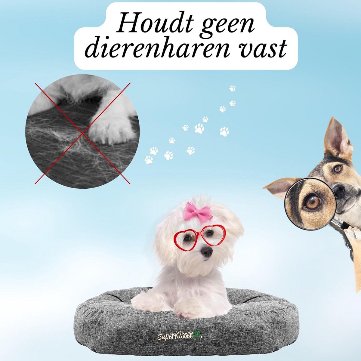 Waterdicht en Anti-krab Hondenkussen voor Kleine Honden en Katten, Grijs