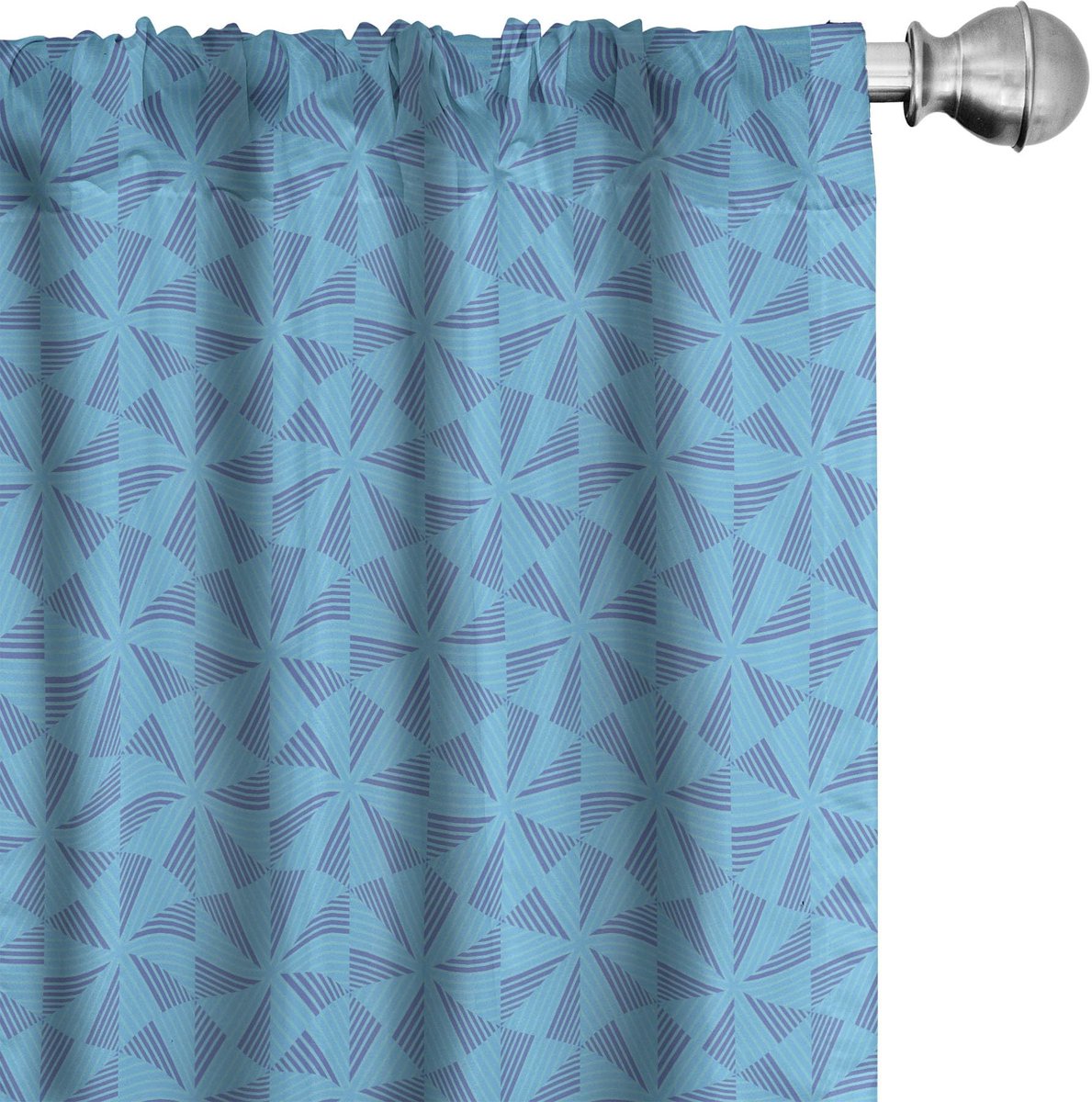 ABAKUHAUS Abstracte geometrische gordijnen – 2x75x245 cm – hemelsblauw Himmelblau