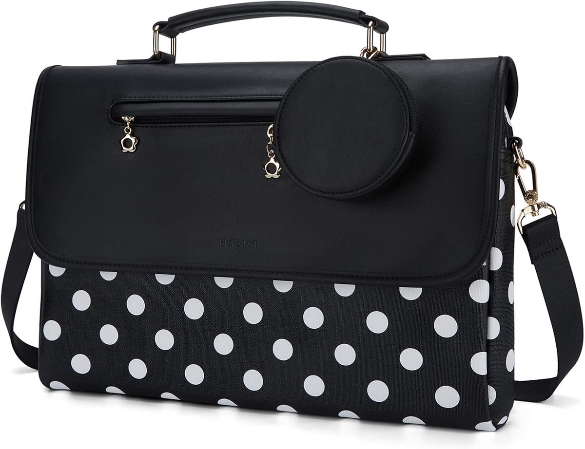 Dames Laptoptas 15.6 Inch – Waterdichte Aktetas met Trolleyfunctie en Schouderriem