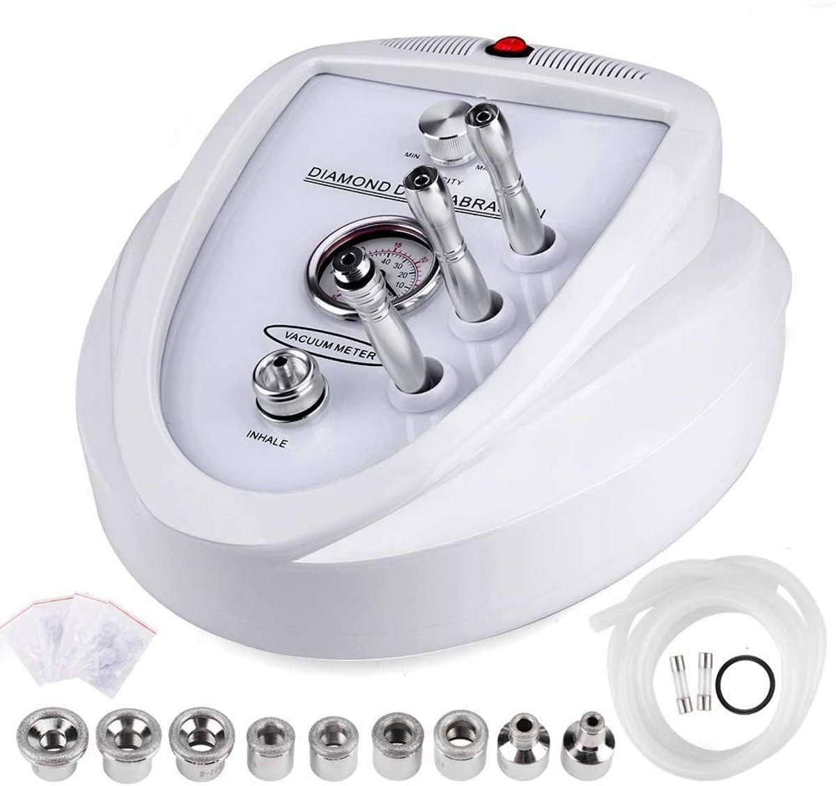 Professionele Microdermabrasie Apparaat 3-in-1 met Zuigkracht voor Thuisgebruik