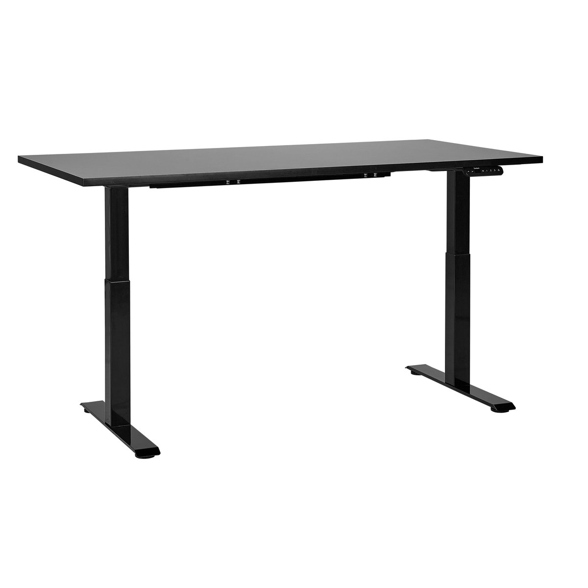 Beliani DESTINES - Elektrisch Verstelbaar bureau - Zwart- 160 cm - MDF