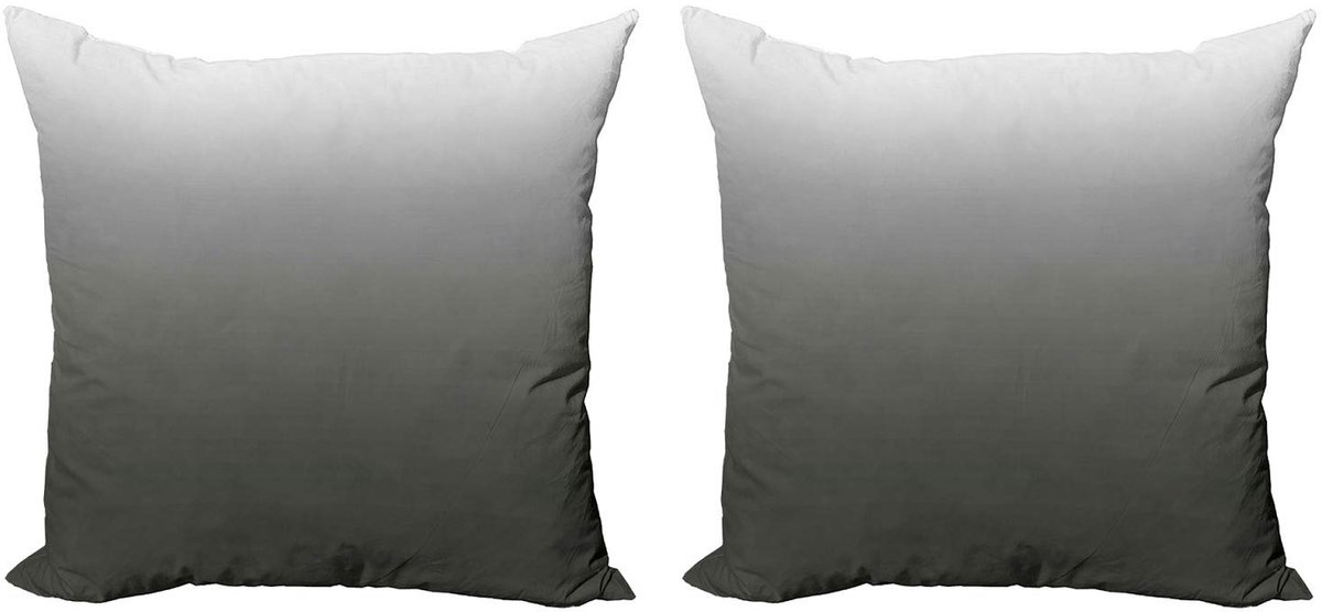ABAKUHAUS Ombre Kussenhoes Set (2x) – 40x40 cm – Dubbelzijdig digitaaldruk – Donkergroen Dunkelgrün