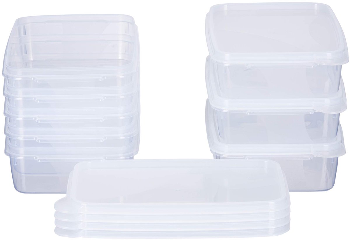 Unyqoos® Set van 8 luchtdichte transparante opbergdozen voor voedselbewaring