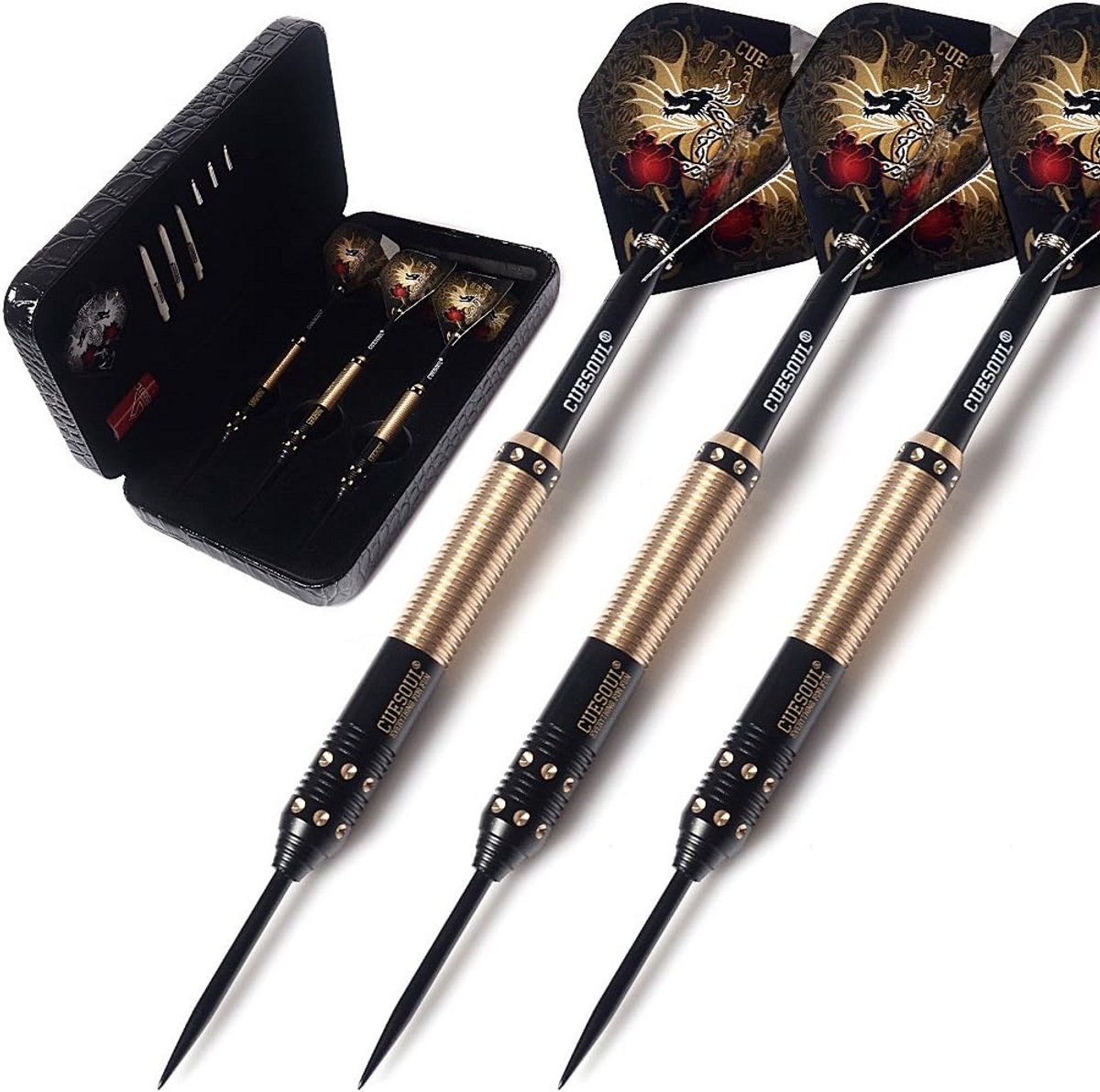 Stalen Punt Darts Set met Opberghoes - Professioneel Kwaliteit