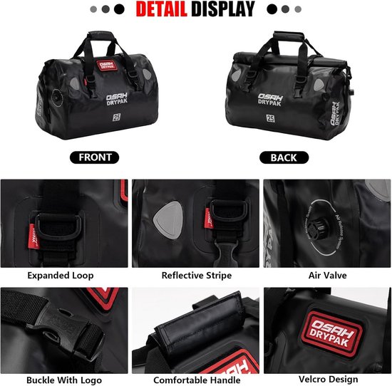 JFG RACING Motorfiets staarttas, staarttas motor, waterdichte bagagetas, zittas, motorzadeltas, multifunctionele fietstas, sportrugzak, wit JFG RACING Motorfiets staarttas, staarttas motor, waterdichte bagagetas, zittas, motorzadeltas, multifunctionele fietstas, sportrugzak, wit