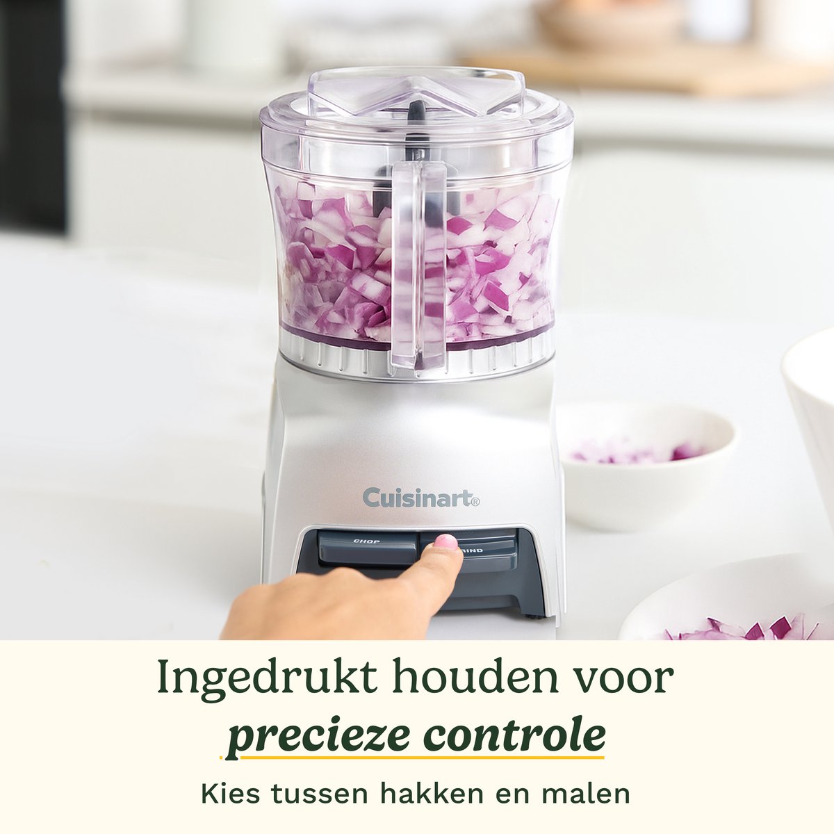 Cuisinart - Pixie Chopper - Mini Hakmolen - 3 Cup / 0,7L - Compact & Krachtig - Zilver thumbnail 7