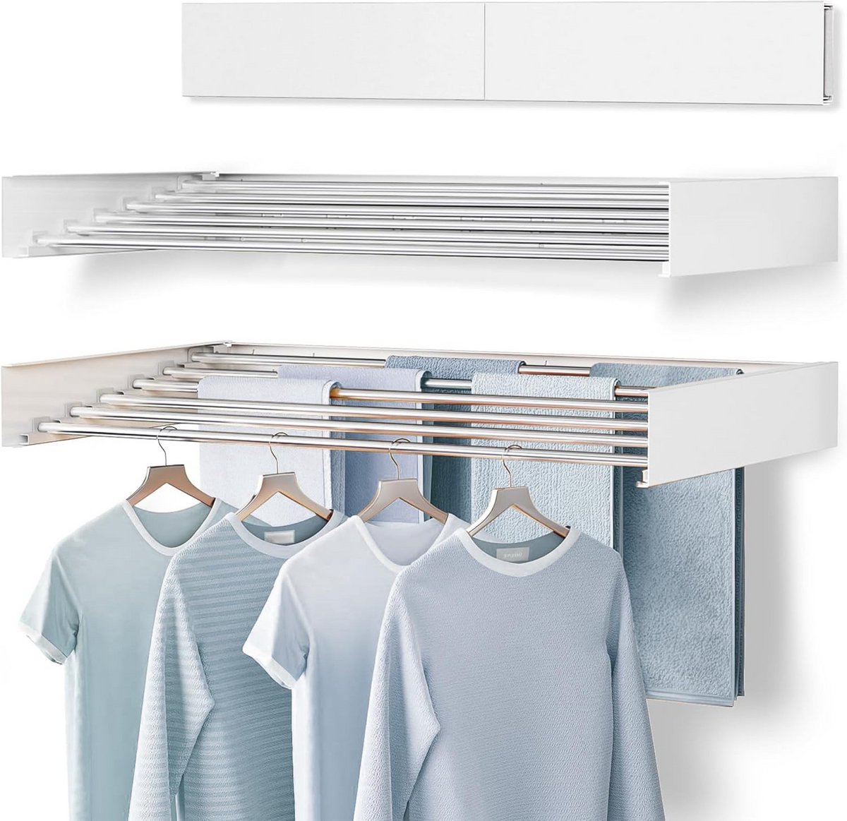 Inklapbaar Wandrek voor Kleding - Ruimtebesparende Wasdroogrek