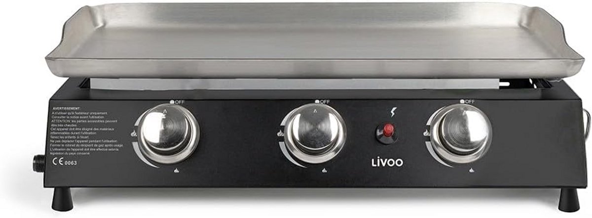 Grote Plancha Gasbarbecue 3 Pits Met Hoog Vermogen (7200W) - Geschikt Voor Propane